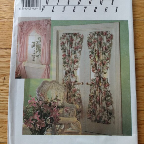 Priscilla Curtains Sewing Pattern Door Window Panel Victorian Ruffle Pouf Swag - Picture 2 of 10